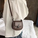 Shoulder Bag Women PU Leather Hasp Patchwork Street All-match