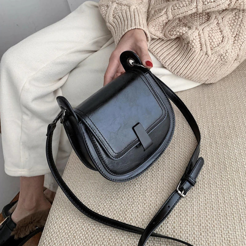 Shoulder Bag Women PU Leather Hasp Patchwork Street All-match