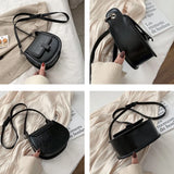 Shoulder Bag Women PU Leather Hasp Patchwork Street All-match