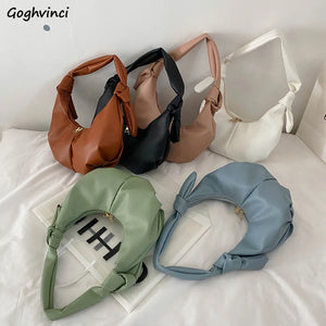 Vintage Zipper Handbags Women Underarm Hobos Messenger Purses
