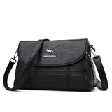 Women's High Shoulder Crossbody Bag PU Leather Messenger Handbag
