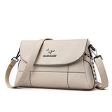 Women's High Shoulder Crossbody Bag PU Leather Messenger Handbag