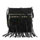 Shoulder Messenger Bag Tassel Women Handbag Crossbody Studded Bag