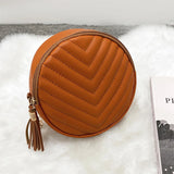 Small Round Bag Women's Retro Shoulder Bags Female Messenger Bag
