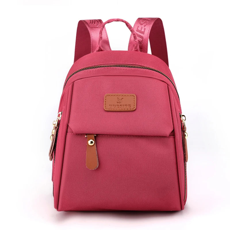 Waterproof Nylon Women's Mini Backpack for Shopping
