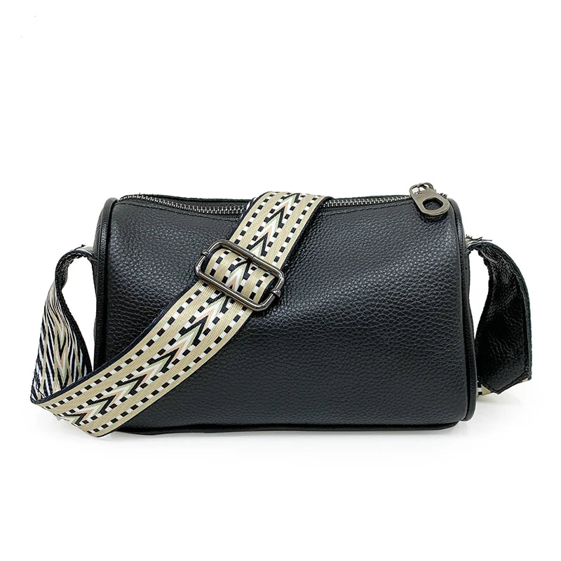 Soft Leather Shoulder Bag Solid Cow Leather Handbag Crossbody Bag