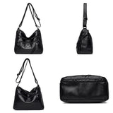 Soft Leather Handbag Purse Women Bag Multi-pocket Crossbody Shoulder Bag