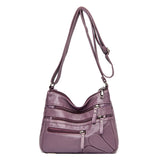 Soft Leather Purses And Handbags Women Bags Multi-Pocket Crossbody Shoulder Bags
