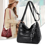 Soft Leather Purses Handbags Women Crossbody Shoulder Bags Multi-pocket