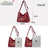 Women's Soft Leather Crossbody Bag in Black