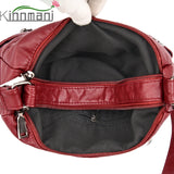 Women's Soft Leather Crossbody Bag in Black