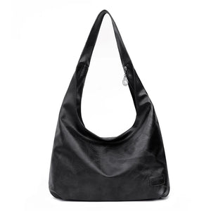Soft Leather Shoulder Bag Women Winter Handbag Casual Lady Totes Bag