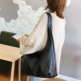 Soft Leather Shoulder Bag Women Winter Handbag Casual Lady Totes Bag