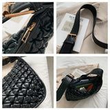 Soft Leather Shoulder Bag Pleated Women Handbag Tote Bag