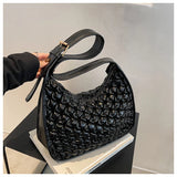 Soft Leather Shoulder Bag Pleated Women Handbag Tote Bag