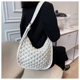 Soft Leather Shoulder Bag Pleated Women Handbag Tote Bag