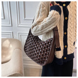 Soft Leather Shoulder Bag Pleated Women Handbag Tote Bag