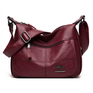 Women's Soft Leather Shoulder Bag Large Crossbody Handbag