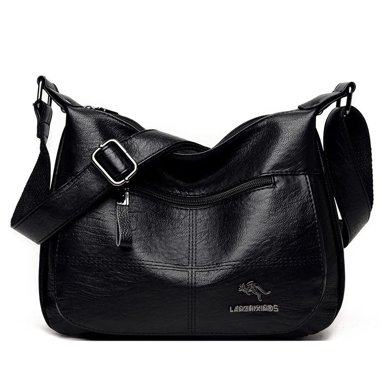 Women's Soft Leather Shoulder Bag Large Crossbody Handbag