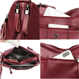 Vintage Crossbody Shoulder Bags Soft PU Leather Handbags