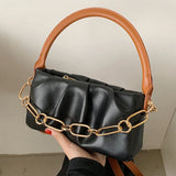 Soft PU Leather Handbags Winter Shoulder Bags Chain Crossbody Small Purses