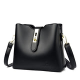 Soft PU Leather Hasp Shoulder Bag Handbag Large Capacity Crossbody Bag