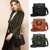 Soft PU Leather Shoulder Bag Crossbody Bag Ladies Saddle Bag
