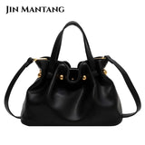 Soft PU Leather Shoulder Crossbody Bag for Women Handbags Bucket Sac