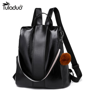 Soft Pu Leather Casual Back Pack for Teenage Girls
