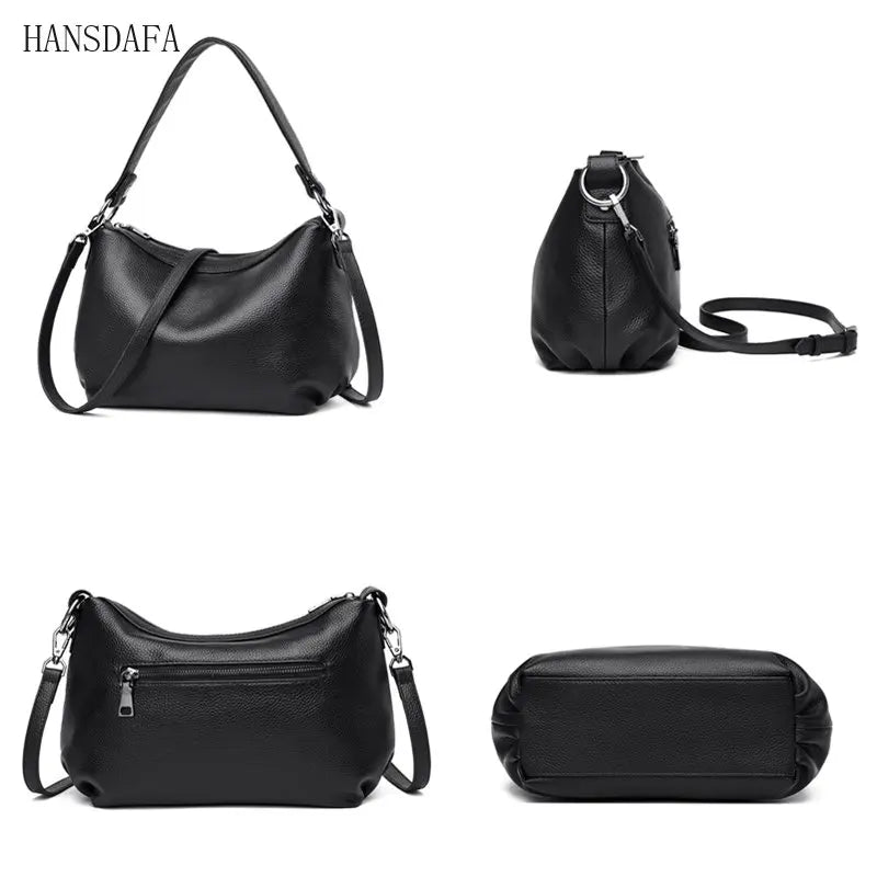Retro Leather Crossbody Bag - Women's Vintage Style