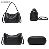 Retro Leather Crossbody Bag - Women's Vintage Style