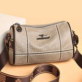 Women's High Solid Leather Shoulder Crossbody Bags