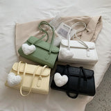 Winter Shoulder Bag Plush Pendant Crossbody Bag
