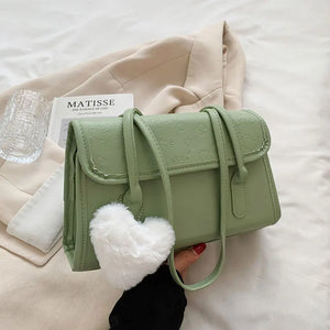 Winter Shoulder Bag Plush Pendant Crossbody Bag