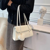 Winter Shoulder Bag Plush Pendant Crossbody Bag