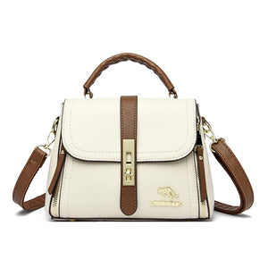 High Solid Leather Shoulder Messenger Bags for Women