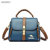 High Solid Leather Shoulder Messenger Bags for Women