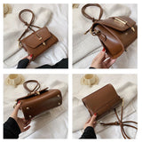 High Solid PU Leather Women Crossbody Bags Female Shoulder Square Bag