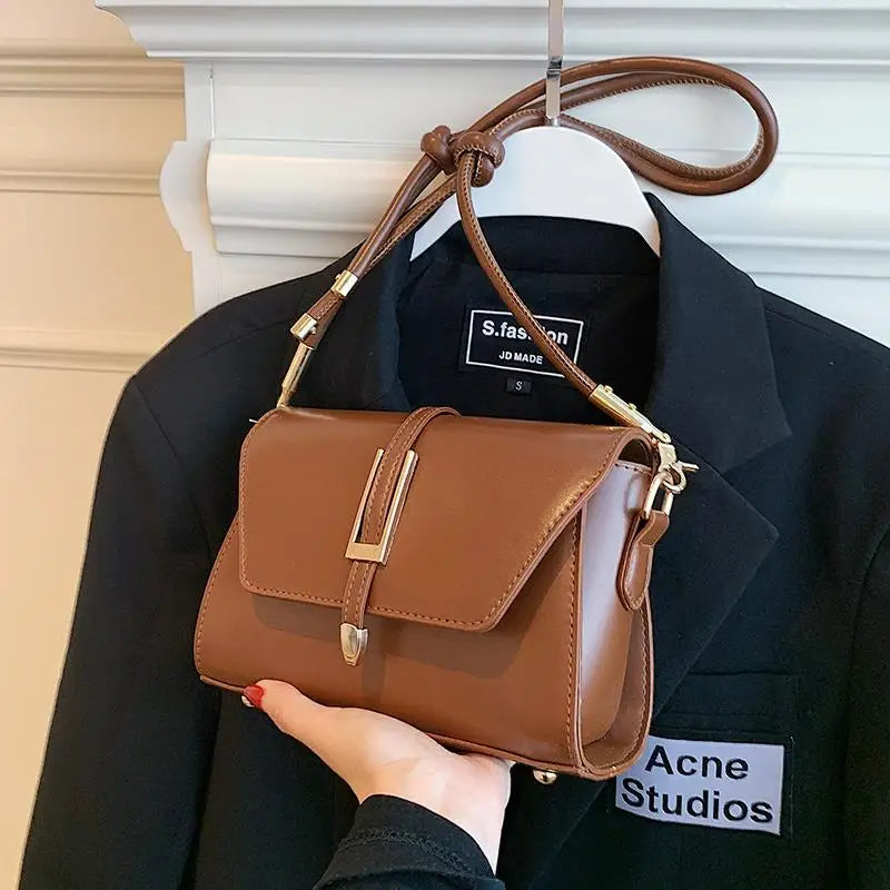 High Solid PU Leather Women Crossbody Bags Female Shoulder Square Bag