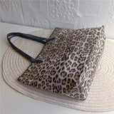 High Spain MANGO Women's Handbag Leopard Print Shopping Bag