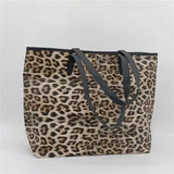 High Spain MANGO Women's Handbag Leopard Print Shopping Bag