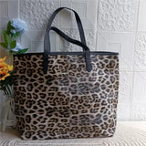High Spain MANGO Women's Handbag Leopard Print Shopping Bag