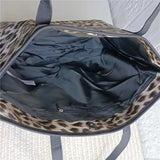 High Spain MANGO Women's Handbag Leopard Print Shopping Bag