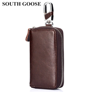 Split Leather KeyChain Unisex Key Bag Car Key Holder Multifunction Organizer