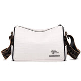 High Stone Pattern Cow Leather Shoulder Crossbody Bags For Women