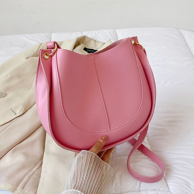High Texture Pu Shoulder Bag Autumn Winter Women Soft Pu Crossbody Bags