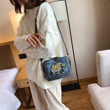 High Tote Women's Handbags Ladies Shoulder Bag Elephant Embroidery Crossbody