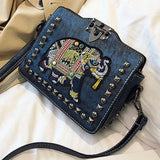 High Tote Women's Handbags Ladies Shoulder Bag Elephant Embroidery Crossbody