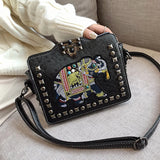 High Tote Women's Handbags Ladies Shoulder Bag Elephant Embroidery Crossbody