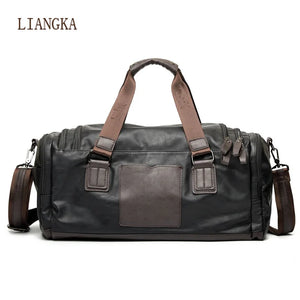 PU Leather Travel Bag for Men Large Capacity Duffle